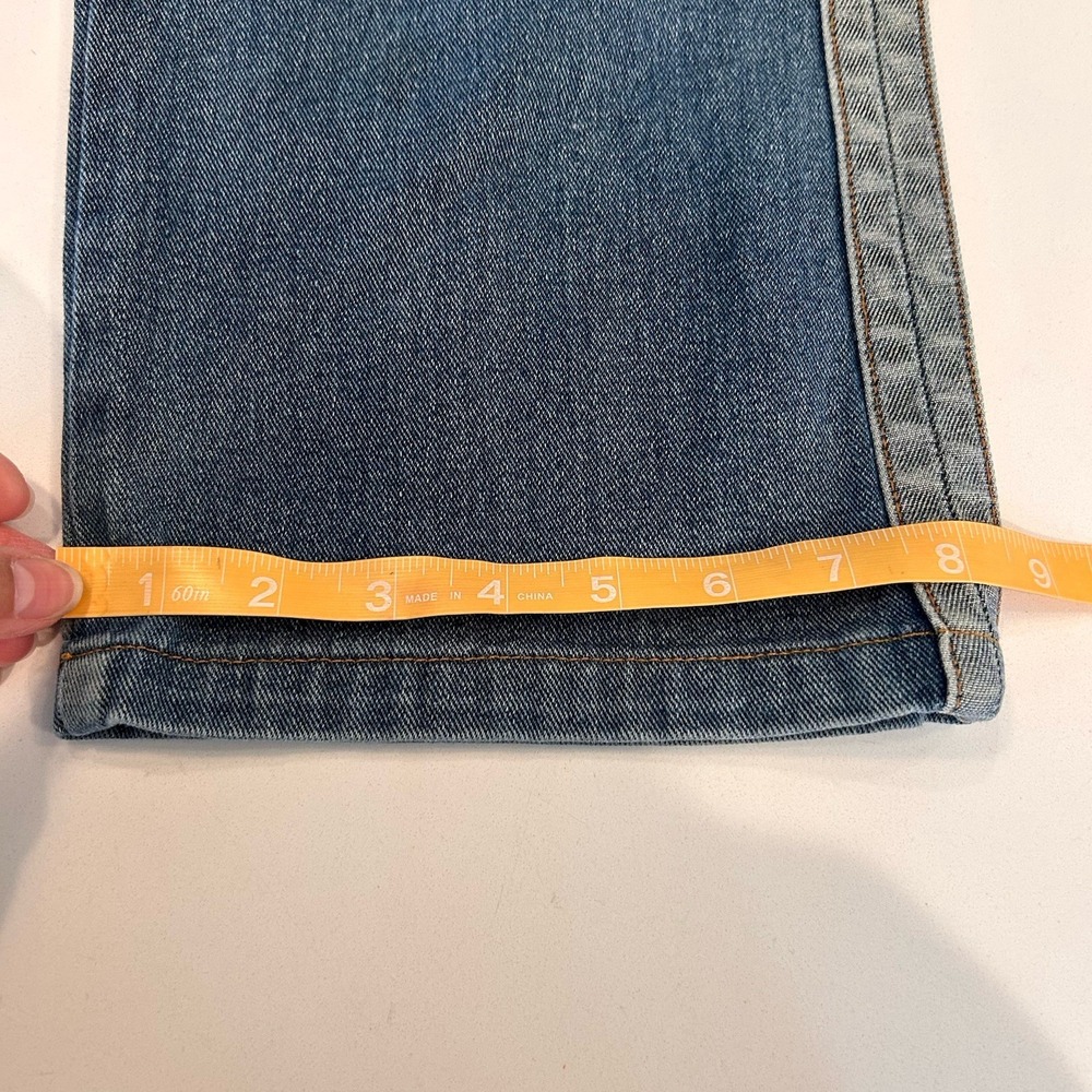 Side Seam Jean Front Patch Pocket Utility Relaxed Medium Wash 30" Edgy Cool Girl - Picture 11 of 13